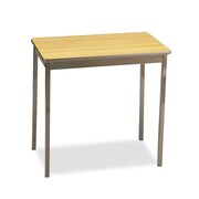 BARRICKS Utility Table, Rectangular, 30w x 18d x 30h, Oak/Brown UT183030-LQ